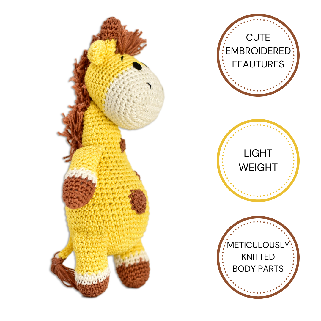 Kinder Giraffe Soft Toy – Handmade Crocheted Cuddly Friend