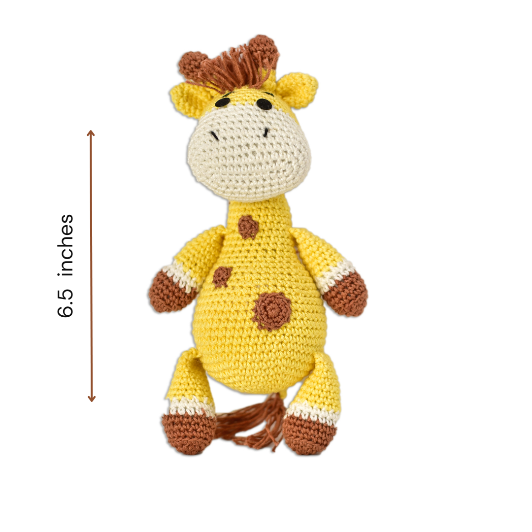 Kinder Giraffe Soft Toy – Handmade Crocheted Cuddly Friend