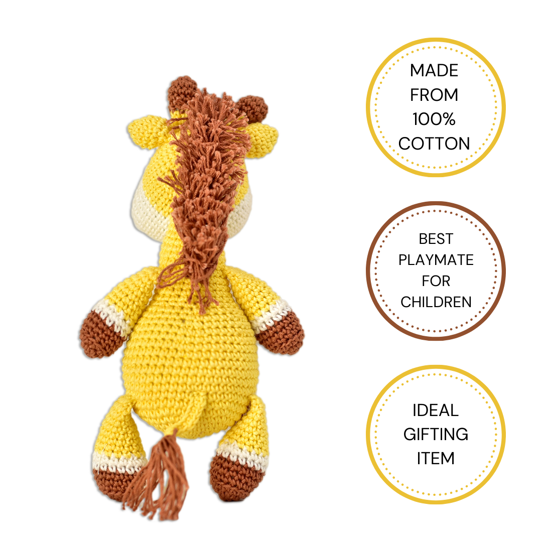 Kinder Giraffe Soft Toy – Handmade Crocheted Cuddly Friend