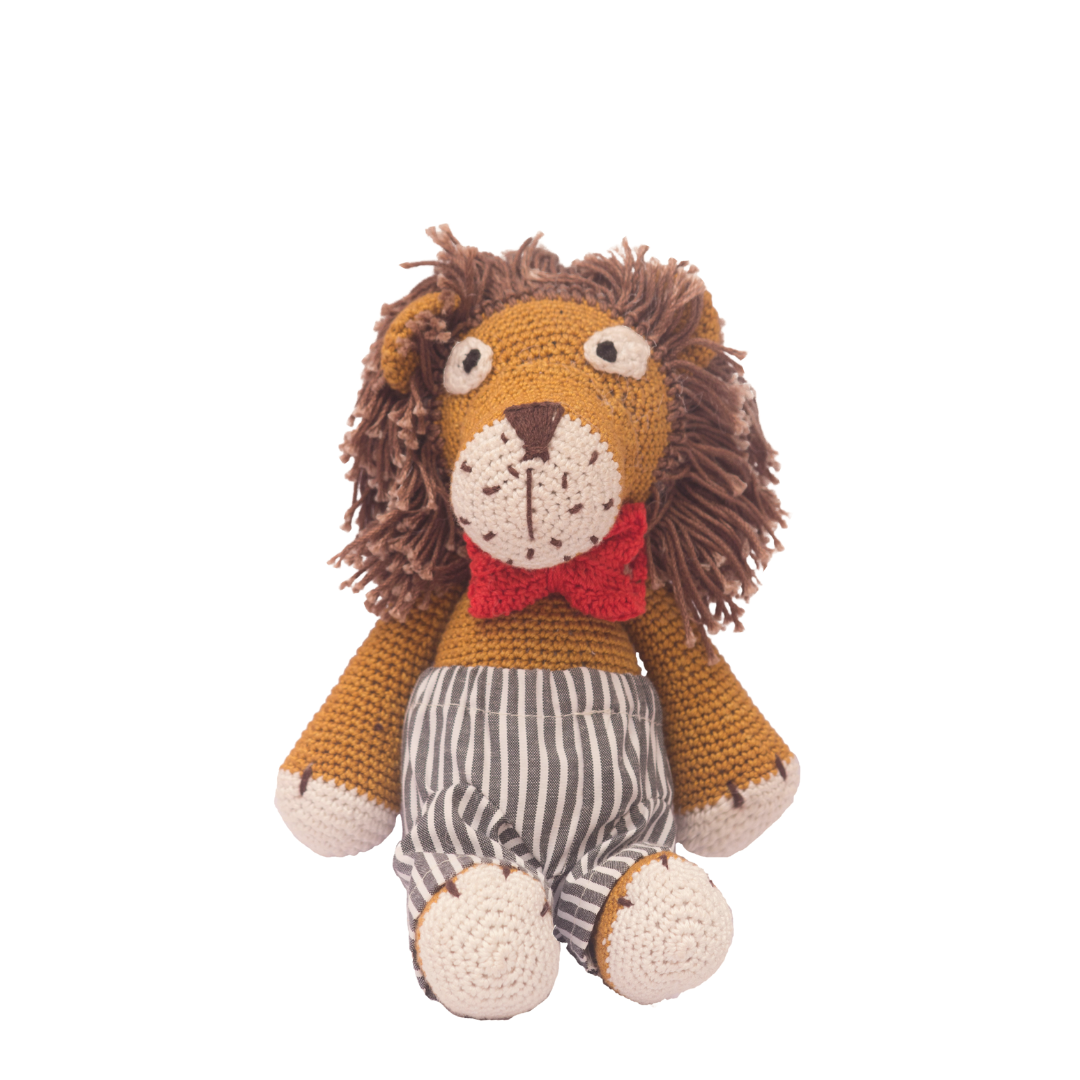 Soft and Huggable Leo Lion - Handmade Crocheted Plush Toy