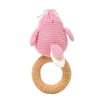 Eco-Friendly Crochet Bird Rattle - Handmade & Baby-Safe