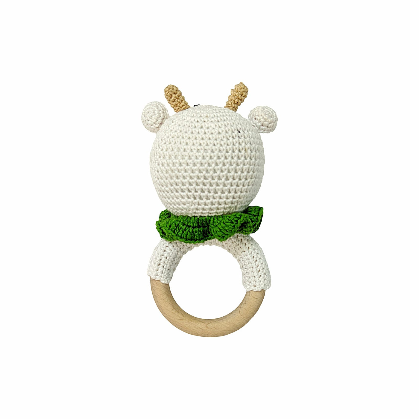 Cute Cow Rattle - Soft Handmade Crochet Baby Toy