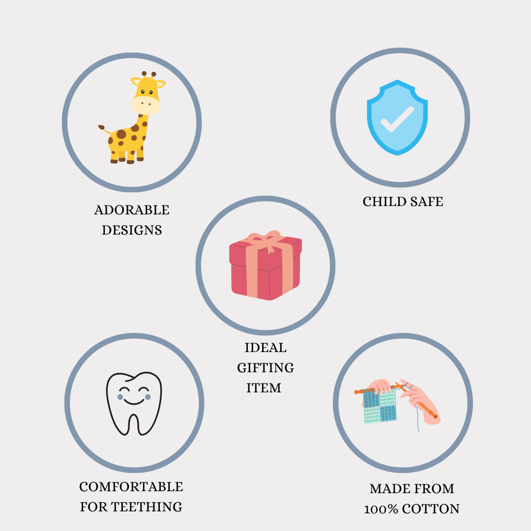 Soft Handmade Crochet Dolphin Rattle for Infants