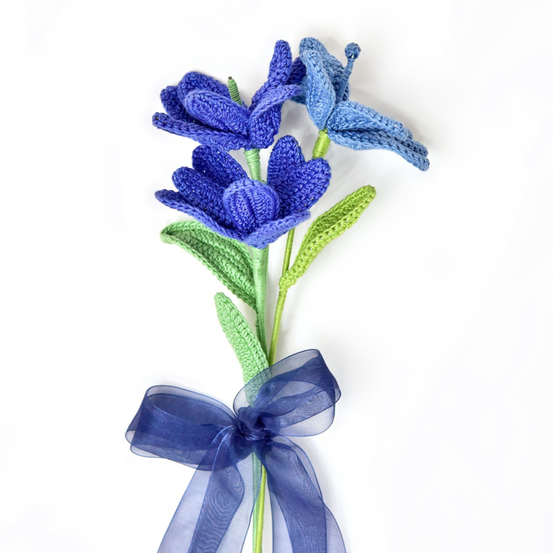 Forever Blue Tulips | Crochet Flower Bouquet for Mother’s Day