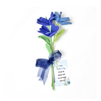 Forever Blue Tulips | Crochet Flower Bouquet for Mother’s Day