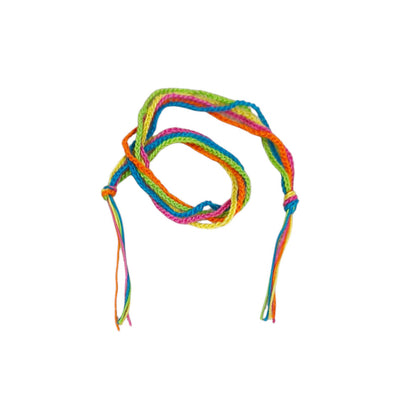 Handmade Rainbow Thread Bracelet – Colorful Friendship Wristband