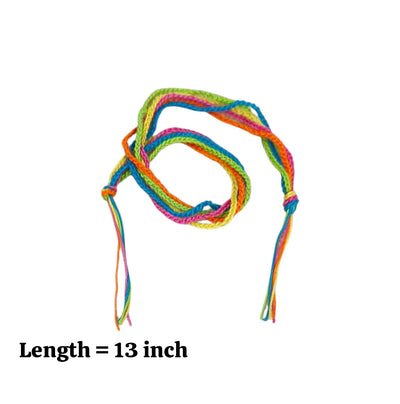 Handmade Rainbow Thread Bracelet – Colorful Friendship Wristband