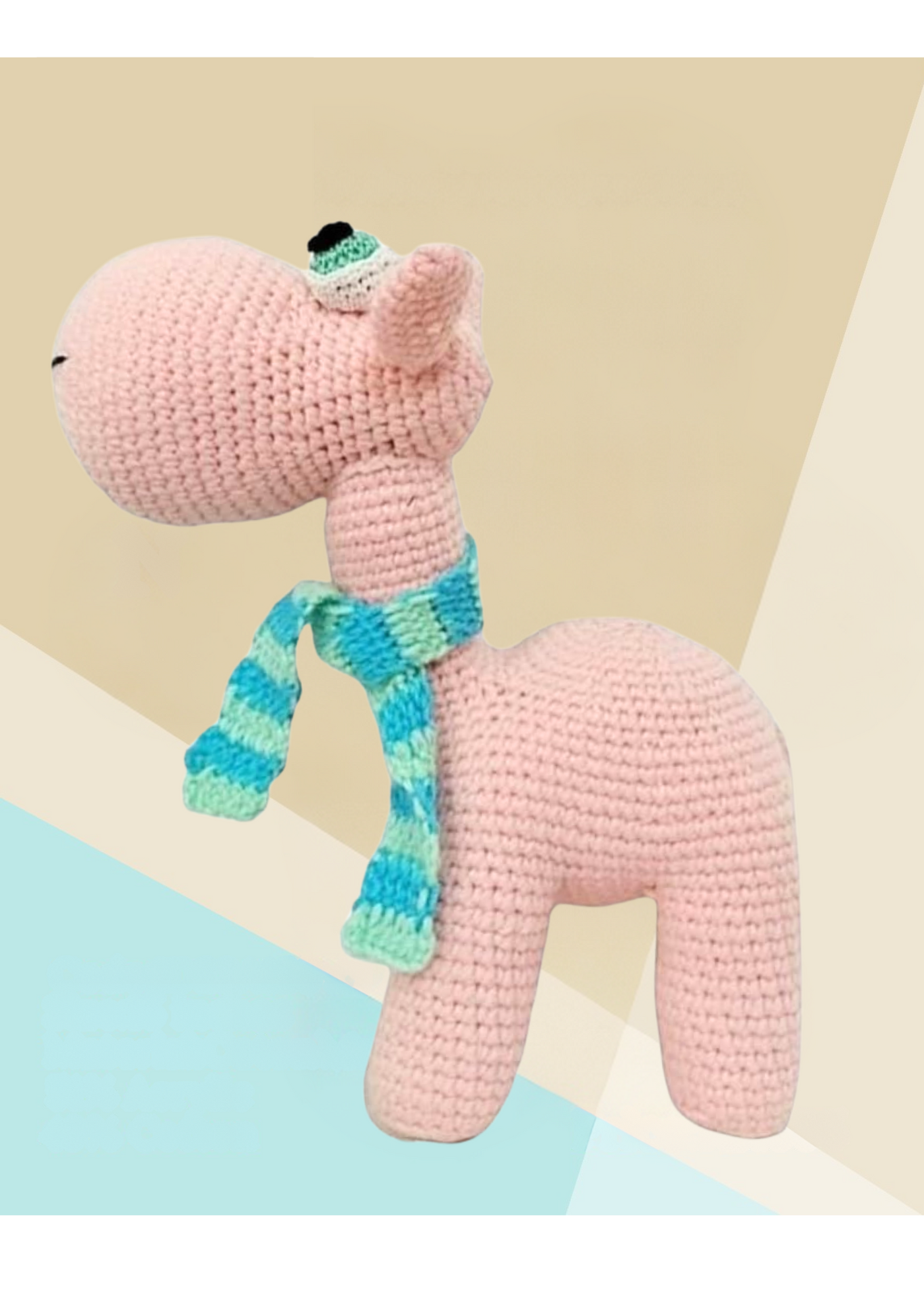 Handmade Crocheted Pink Camel Toy - Soft, Cute, and Unique