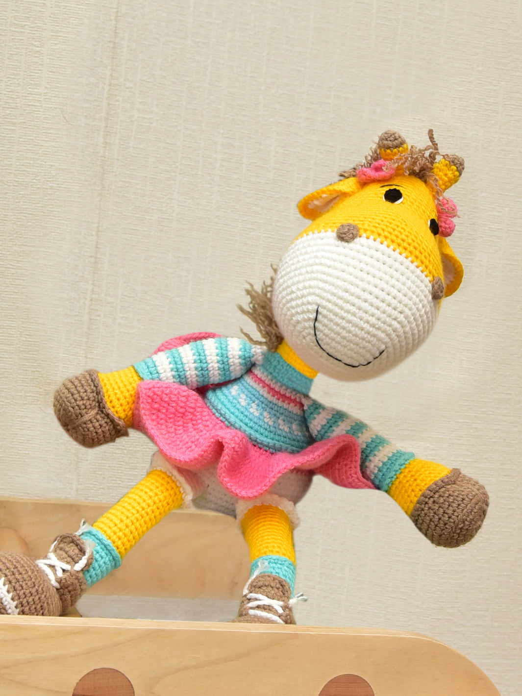 Handcrafted Greta the Giraffe - Crocheted Soft Toy for Cuddles