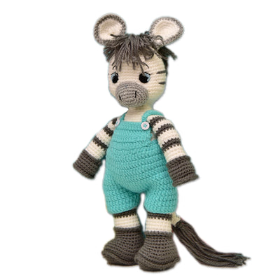 Handmade Albert the Zebra Toy | Crocheted Soft Cuddly Plush