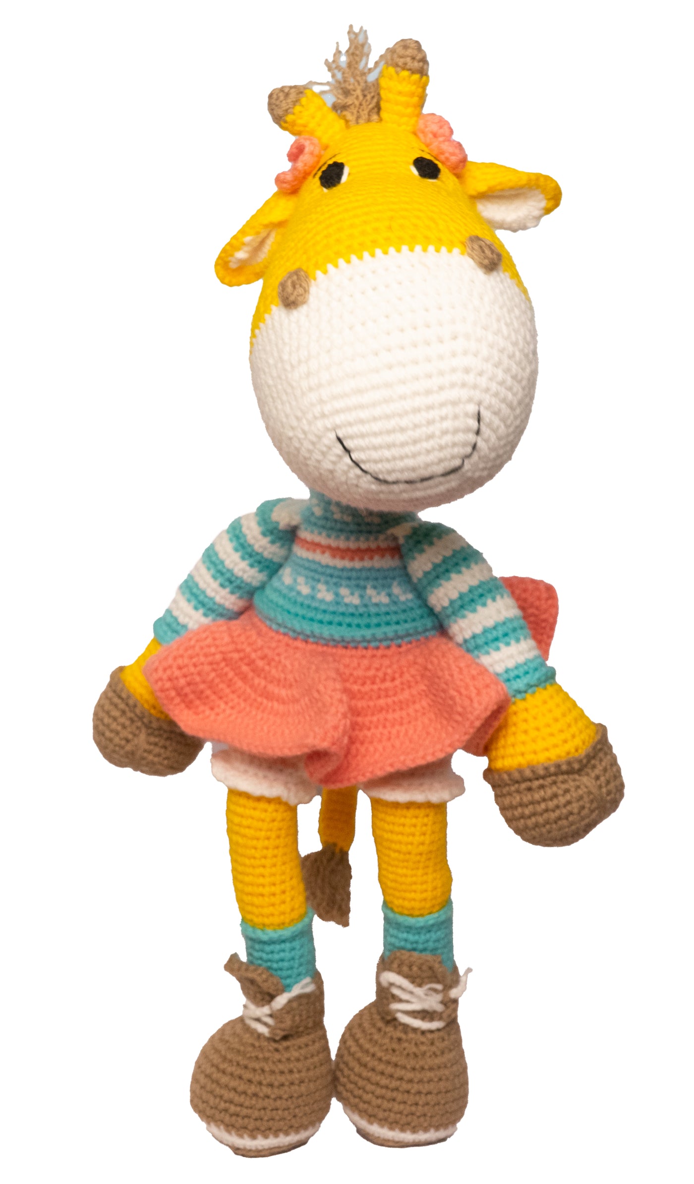 Handcrafted Greta the Giraffe - Crocheted Soft Toy for Cuddles