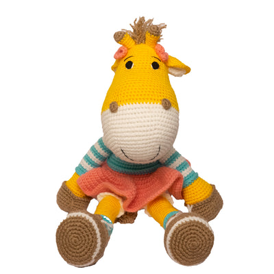 Handcrafted Greta the Giraffe - Crocheted Soft Toy for Cuddles