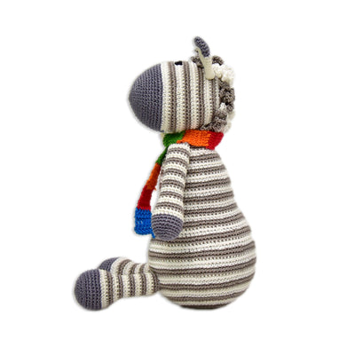 Handmade Crochet Toy - Zane the Zebra | Collectible Soft Toy