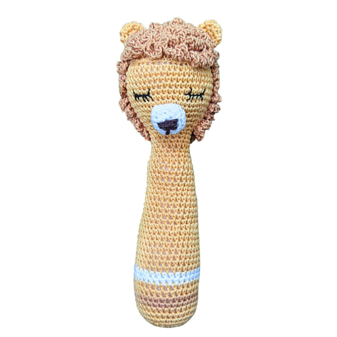 Tiny Roars, Big Smiles! Crochet Lion Hand Rattle for Babies