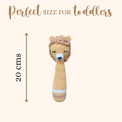 Tiny Roars, Big Smiles! Crochet Lion Hand Rattle for Babies