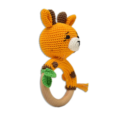 Playful Giraffe Rattle - Handmade Crochet Baby Products