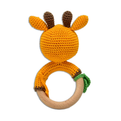 Playful Giraffe Rattle - Handmade Crochet Baby Products