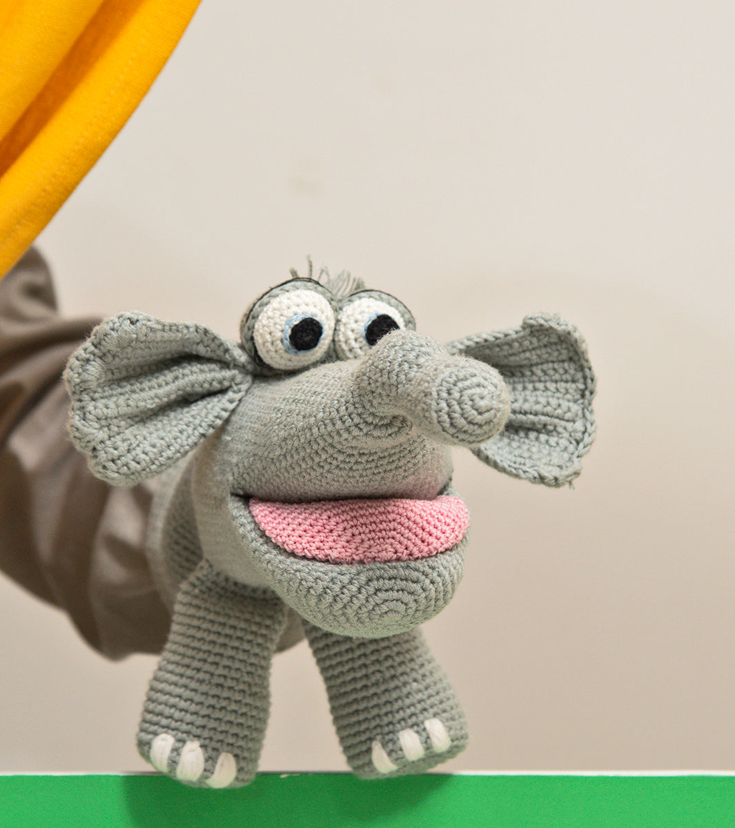 Cuddly Crochet Jumbo the Elephant Puppet – A Playful Friend for Kids
