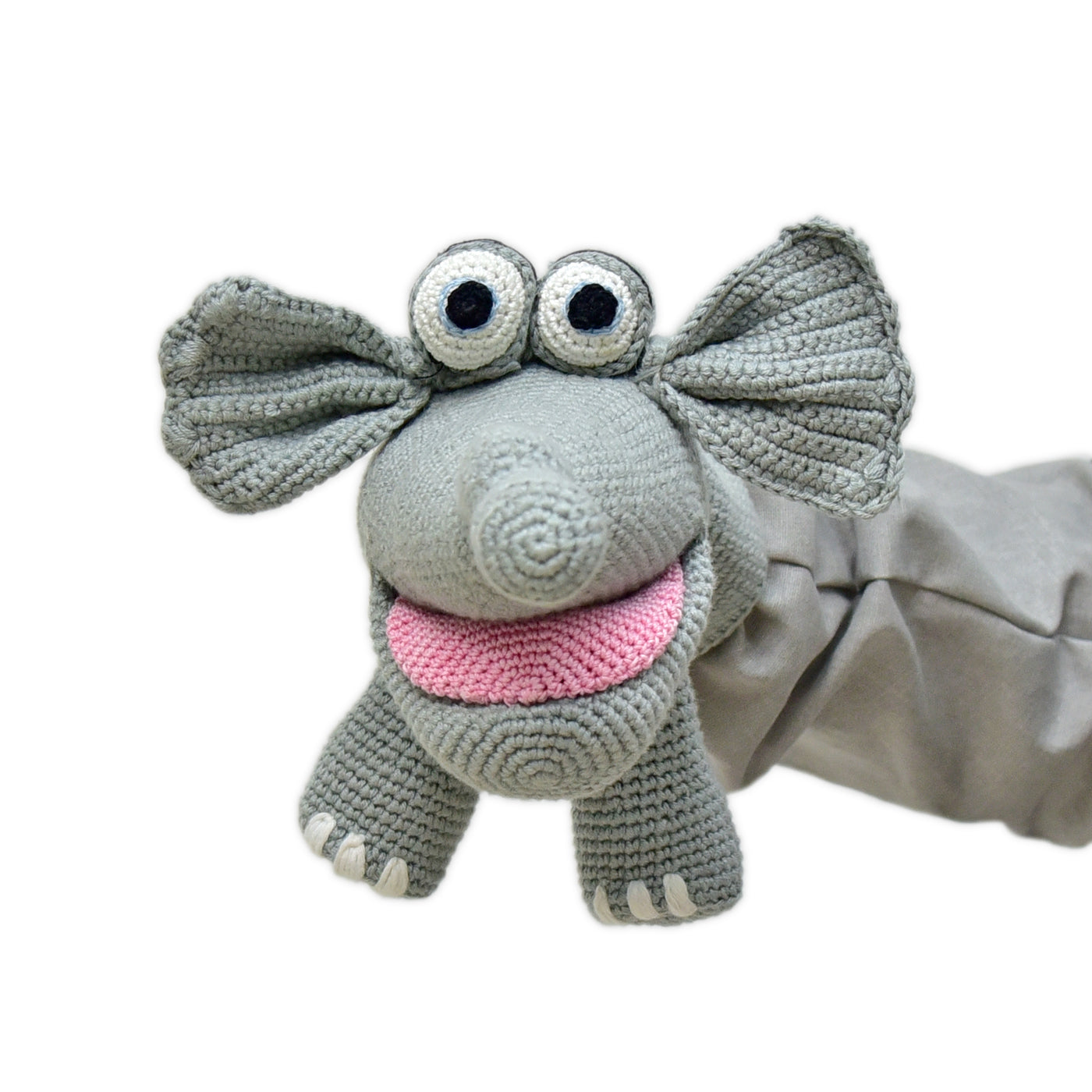 Cuddly Crochet Jumbo the Elephant Puppet – A Playful Friend for Kids