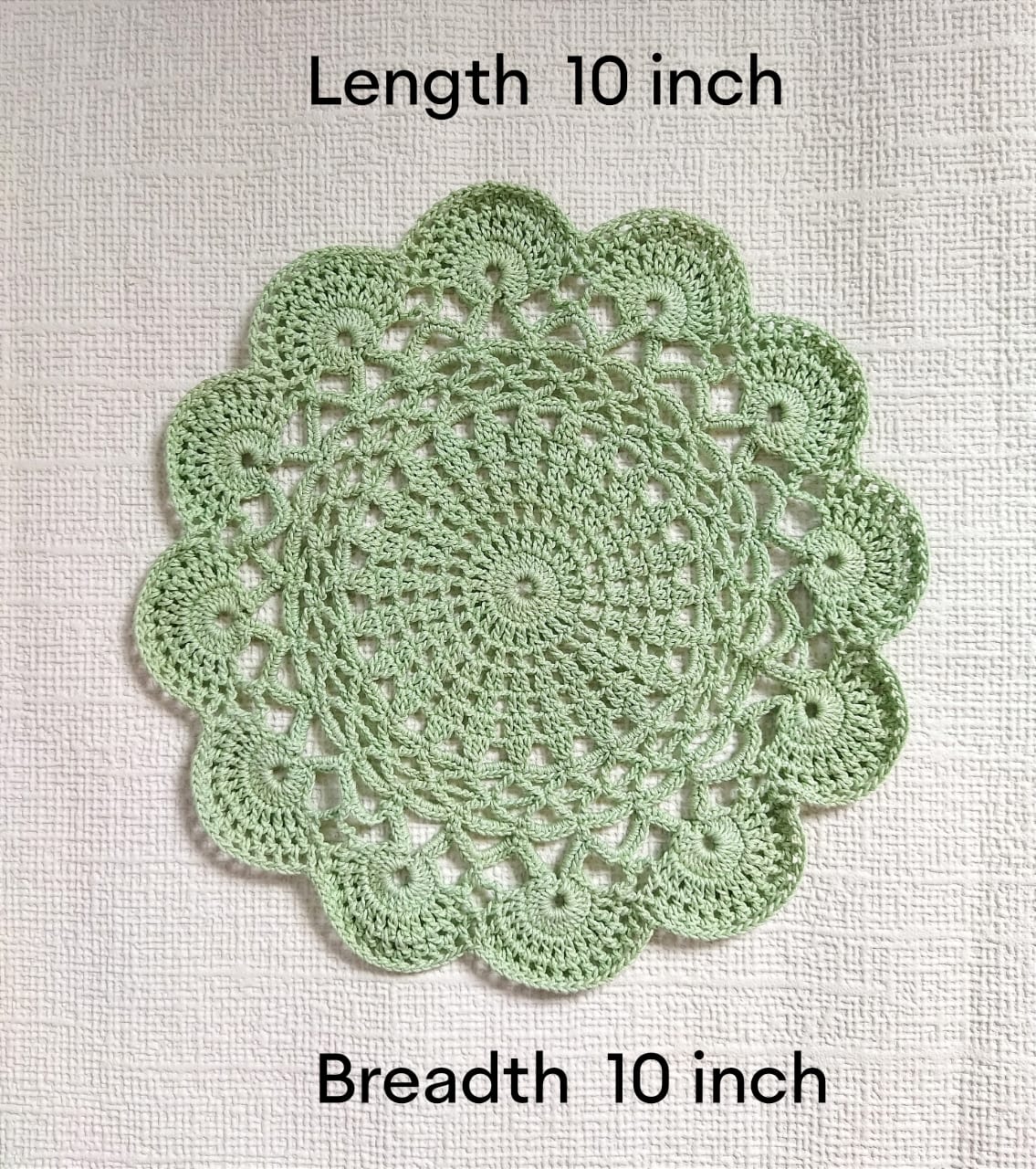 Handmade Crocheted Floral Doily Set of 2- Trendy & Elegant Home Decor