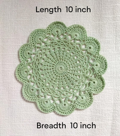 Handmade Crocheted Floral Doily Set of 2- Trendy & Elegant Home Decor