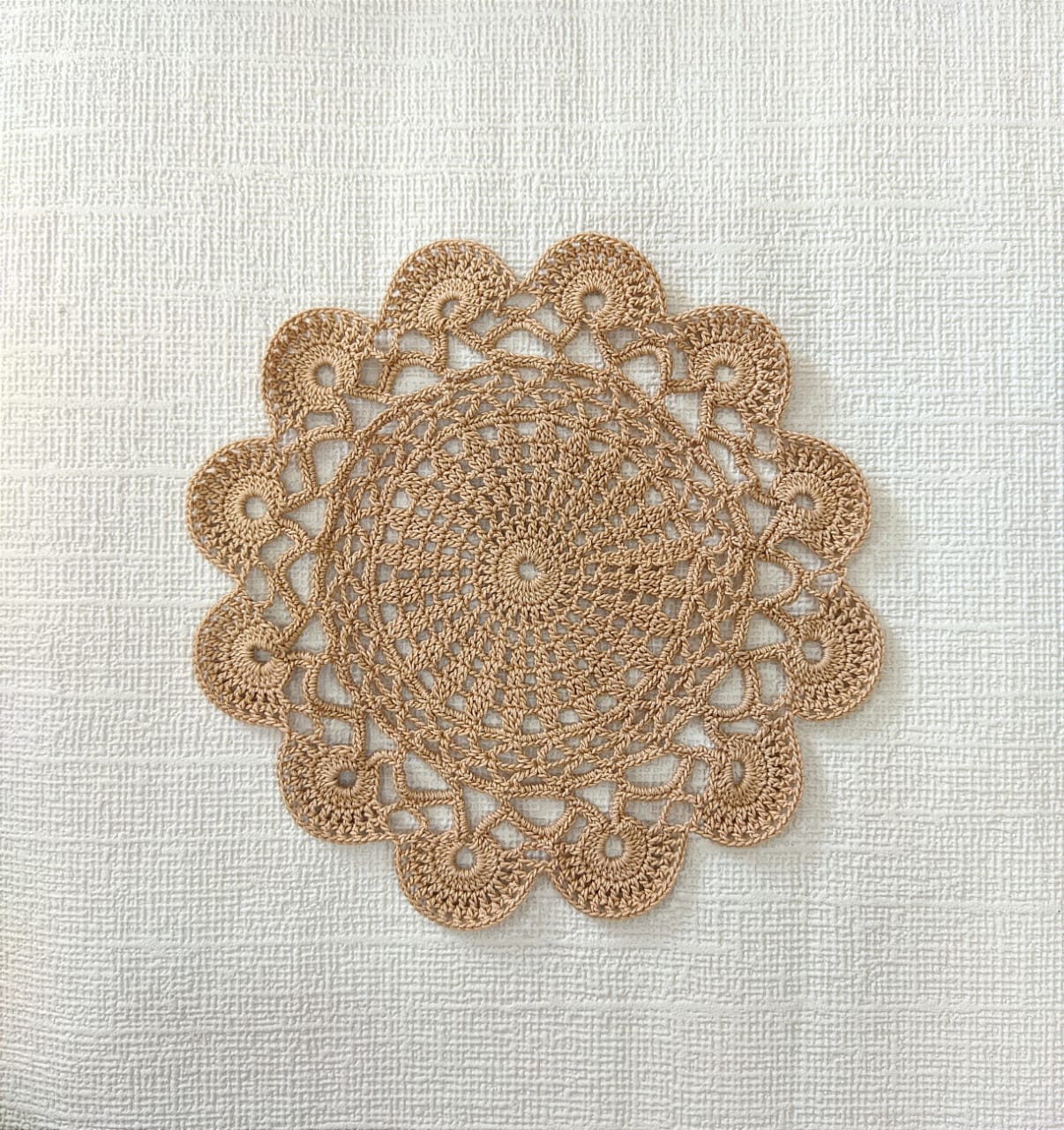 Handmade Crocheted Floral Doily Set of 2- Trendy & Elegant Home Decor