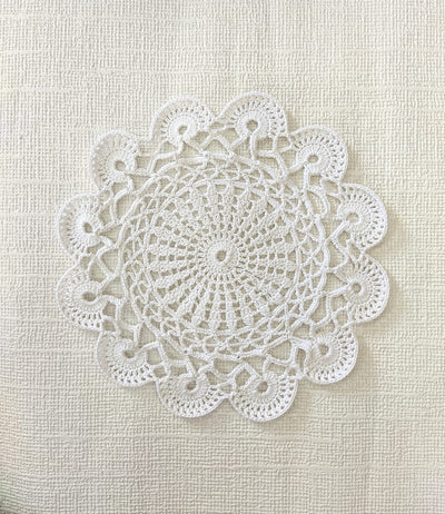 Handmade Crocheted Floral Doily Set of 2- Trendy & Elegant Home Decor