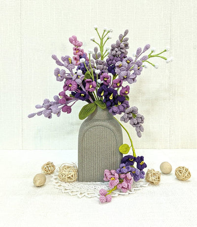 Elegant Handmade Crochet Lilac Flowers | Perfect for Gifts & Decor
