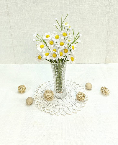 Handmade Crocheted White Daisies – Cute & Timeless Flower Gifts