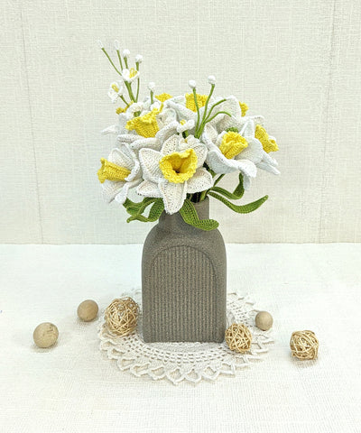 Bright Crochet Daffodil | Handmade Floral Home Decor