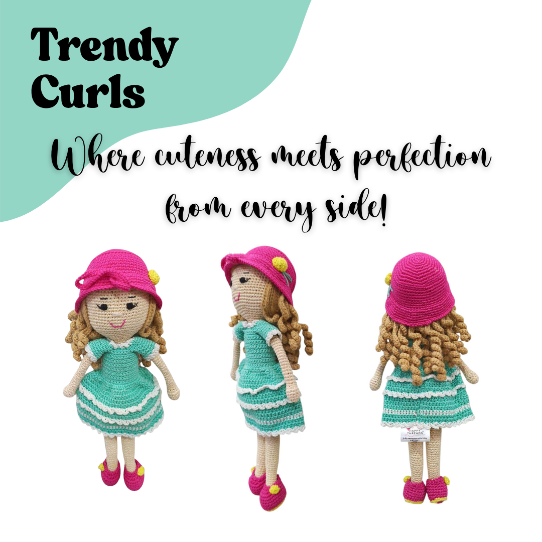 Trendy Curls – A Playful, Stylish Crochet Doll for All Ages