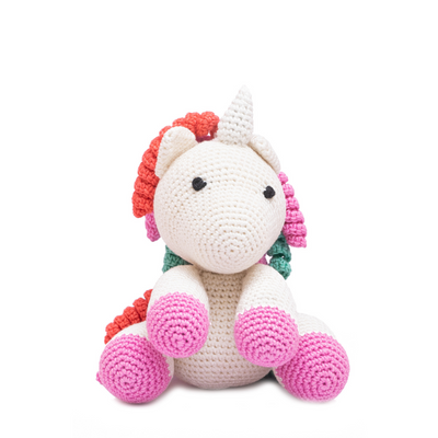 Colorful Crocheted Spectral Unicorn - Handmade Soft Toy Plush