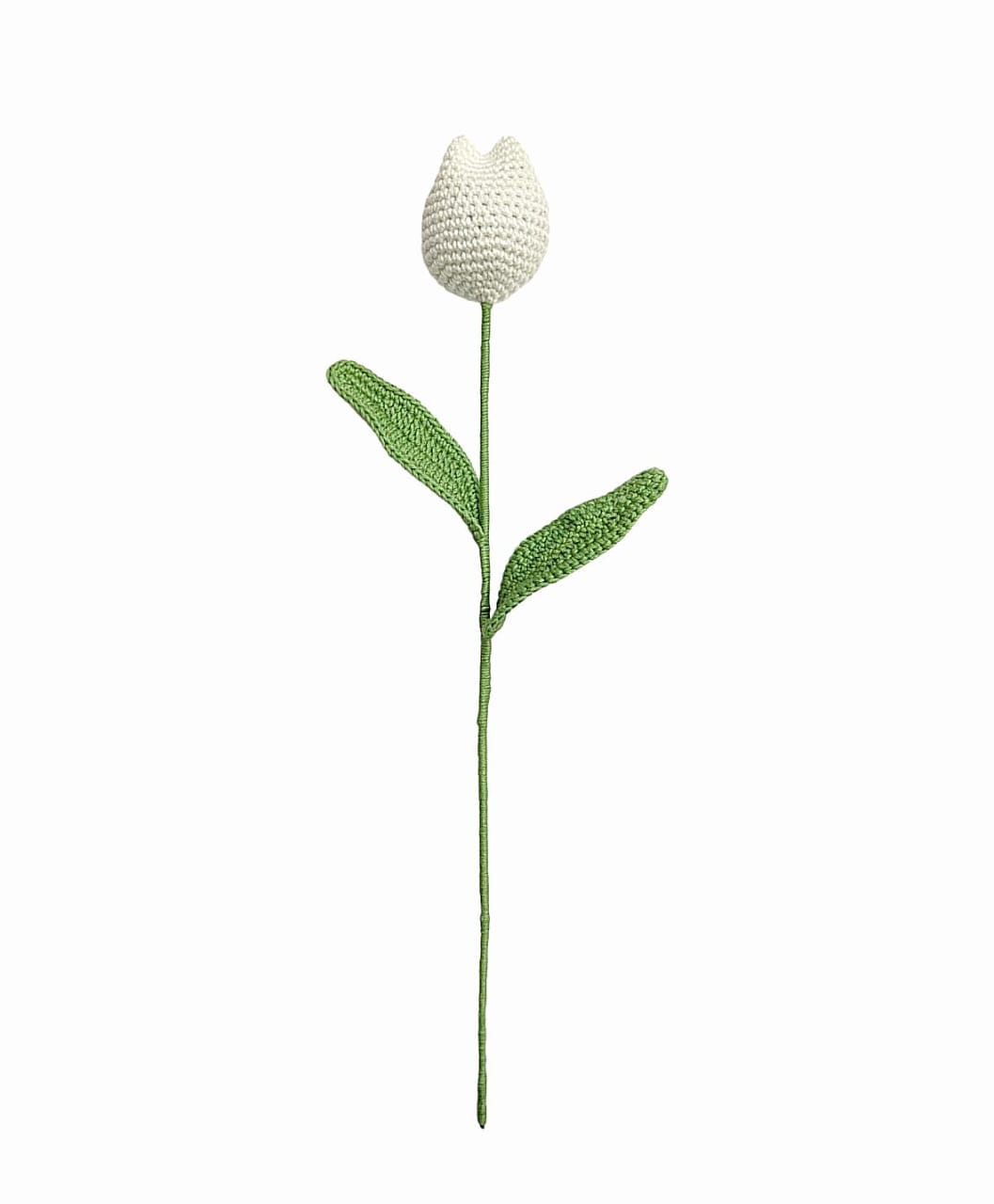 Handcrafted Crochet Tulips :Quaint Charm for Modern Interiors- Single Stem