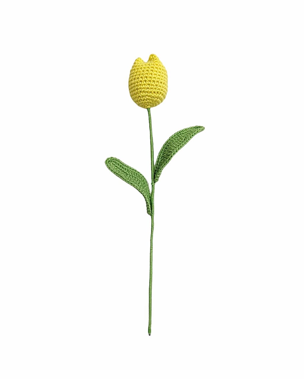 Handcrafted Crochet Tulips :Quaint Charm for Modern Interiors- Single Stem