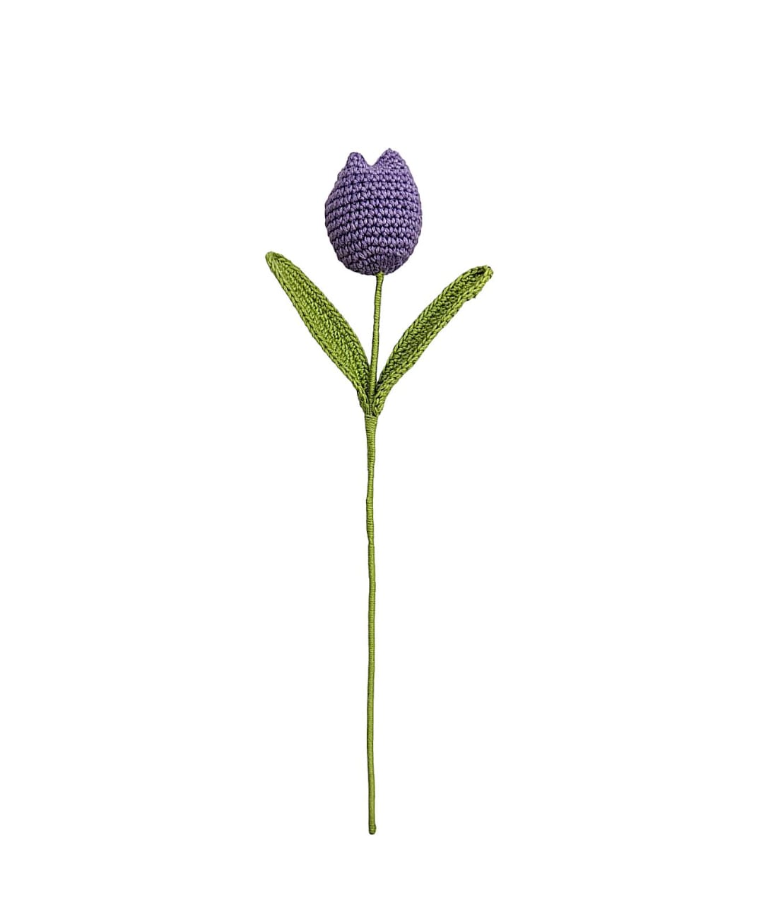 Handcrafted Crochet Tulips :Quaint Charm for Modern Interiors- Single Stem