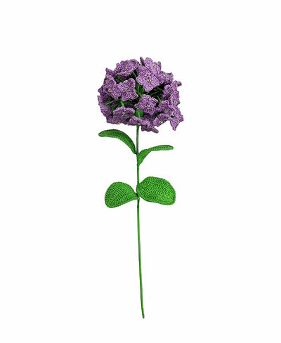 Exquisite Crochet Hydrangea Floweret: Showcasing Special Artistry- Single Stem