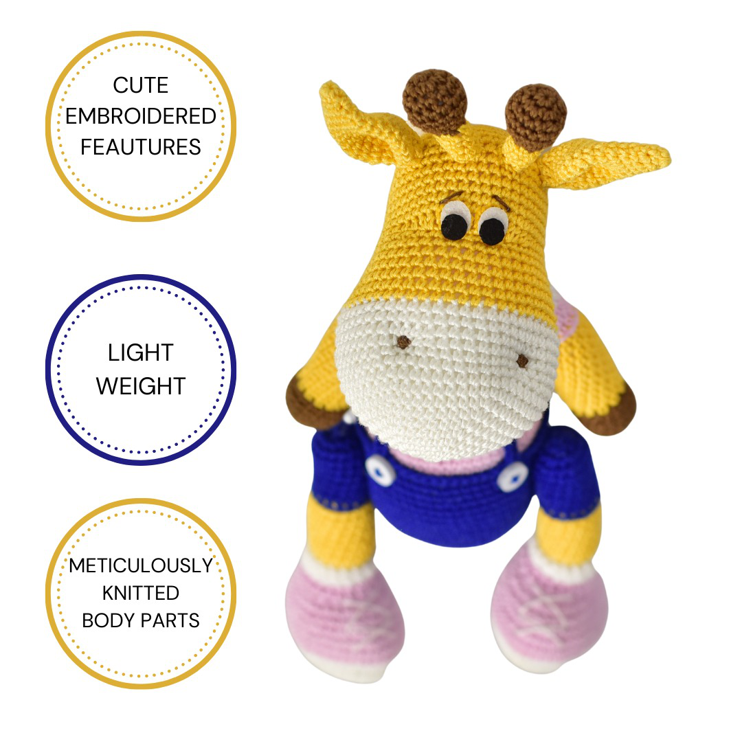 Handmade Crocheted Naughty Giraffe Soft Toy – Adorable & Unique Gift