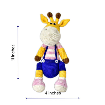 Handmade Crocheted Naughty Giraffe Soft Toy – Adorable & Unique Gift