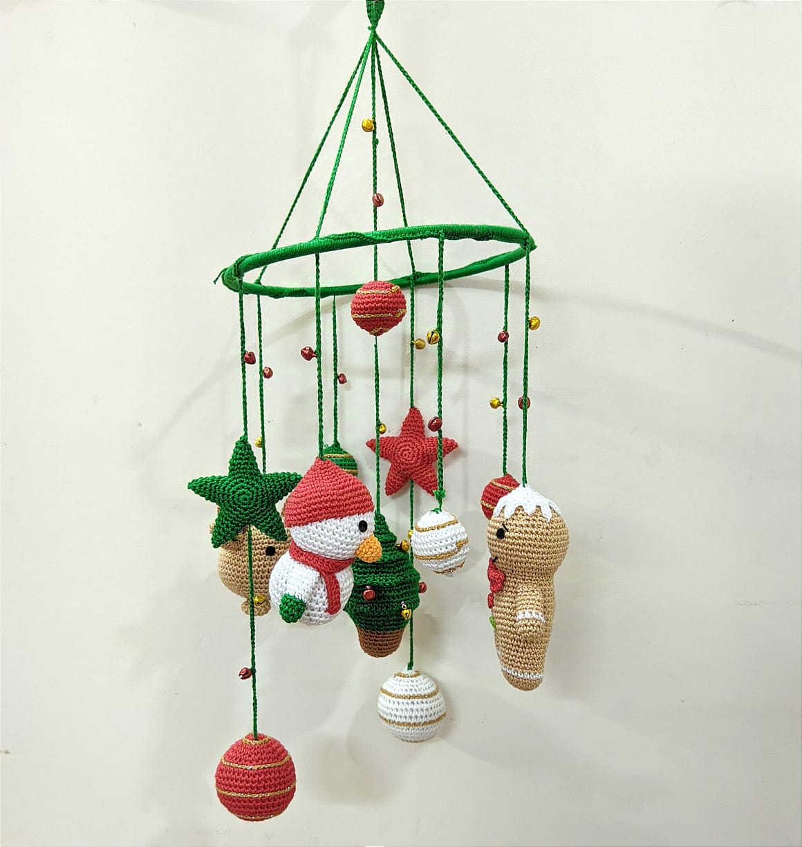 Handcrafted Amigurumi Christmas Windchime