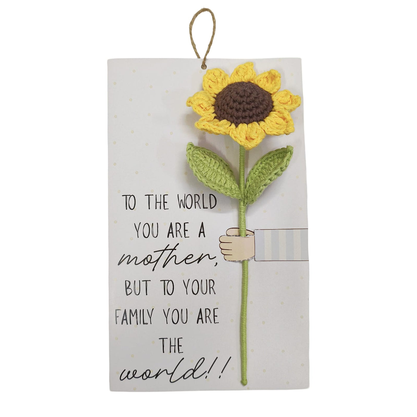 Crochet Sunflower Card | Handmade Mother’s Day Flower Gift