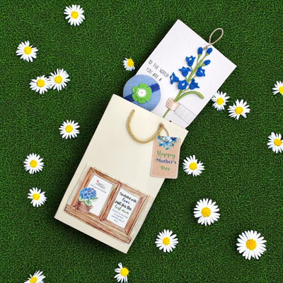 Blue Hugs & Loops – Cute Mother's Day Hamper with Handmade Touch