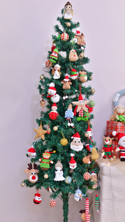 Handcrafted Crochet Santa Ornament – Amigurumi Christmas Tree Decoration