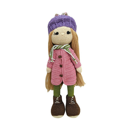 Whimsical Crocheted Pink Kelly Doll - Handmade Treasures for Kids & Collectors!"