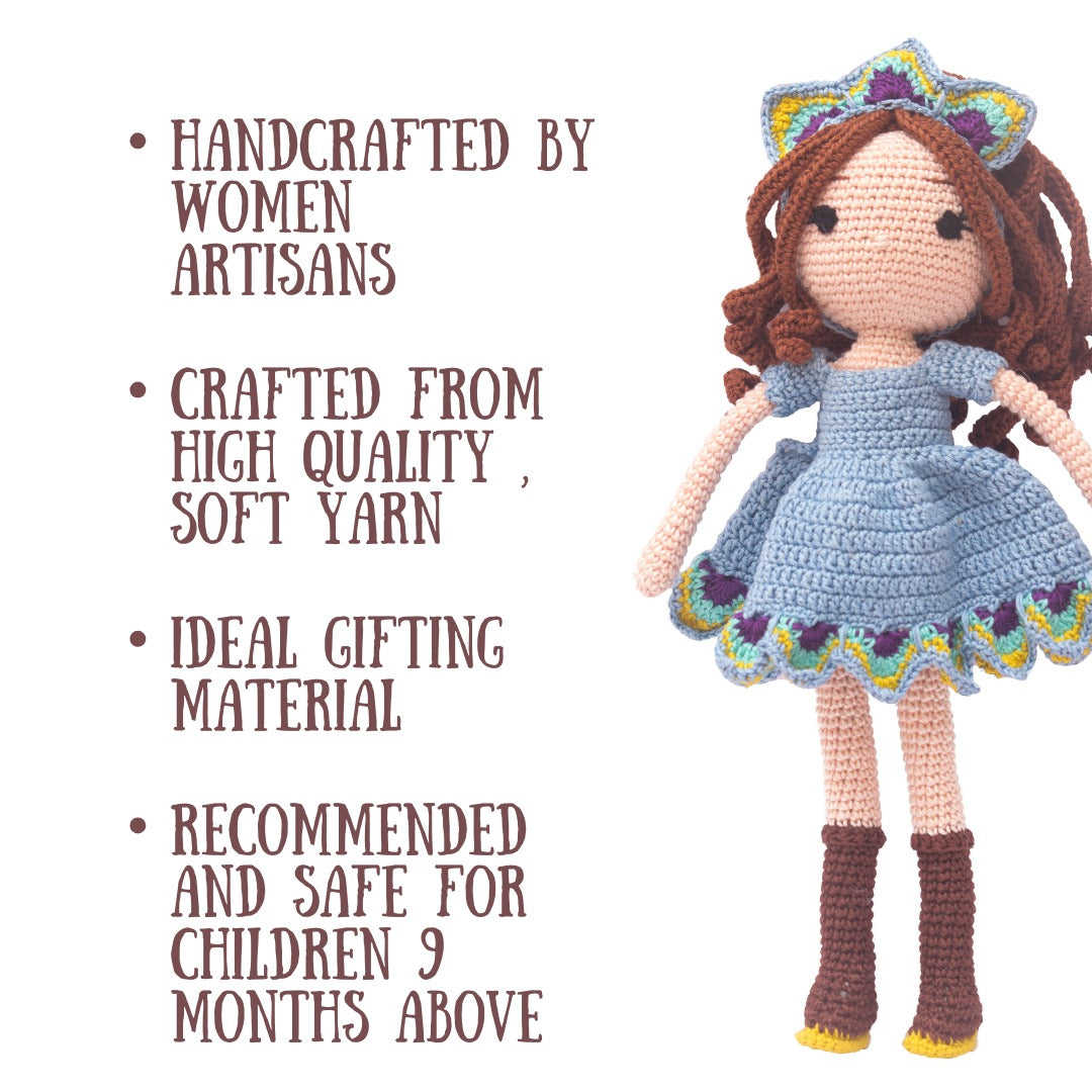 Handcrafted Peacock Princess Crochet Doll - Perfect for Gifts