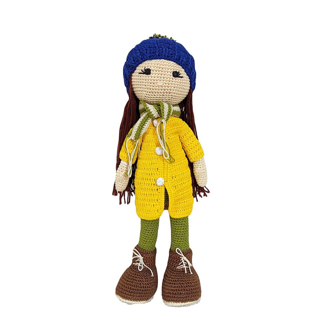 Adorable Handmade Crocheted Yellow Kelly Doll - Perfect Gift for Every Occasion!