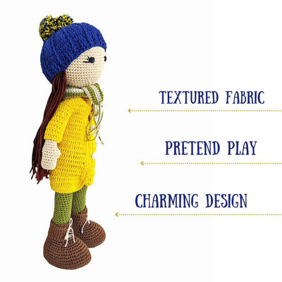 Adorable Handmade Crocheted Yellow Kelly Doll - Perfect Gift for Every Occasion!