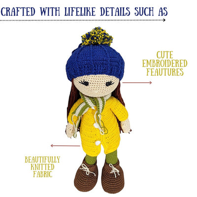 Adorable Handmade Crocheted Yellow Kelly Doll - Perfect Gift for Every Occasion!