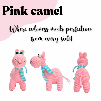 Handcrafted Pink Camel Crochet Toy – Soft, Cute & Uniquely Adorable Plush