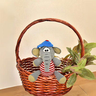 Bobo the Elephant – Lovingly Handmade Crochet Soft Toy | Safe & Adorable Gift for Kids