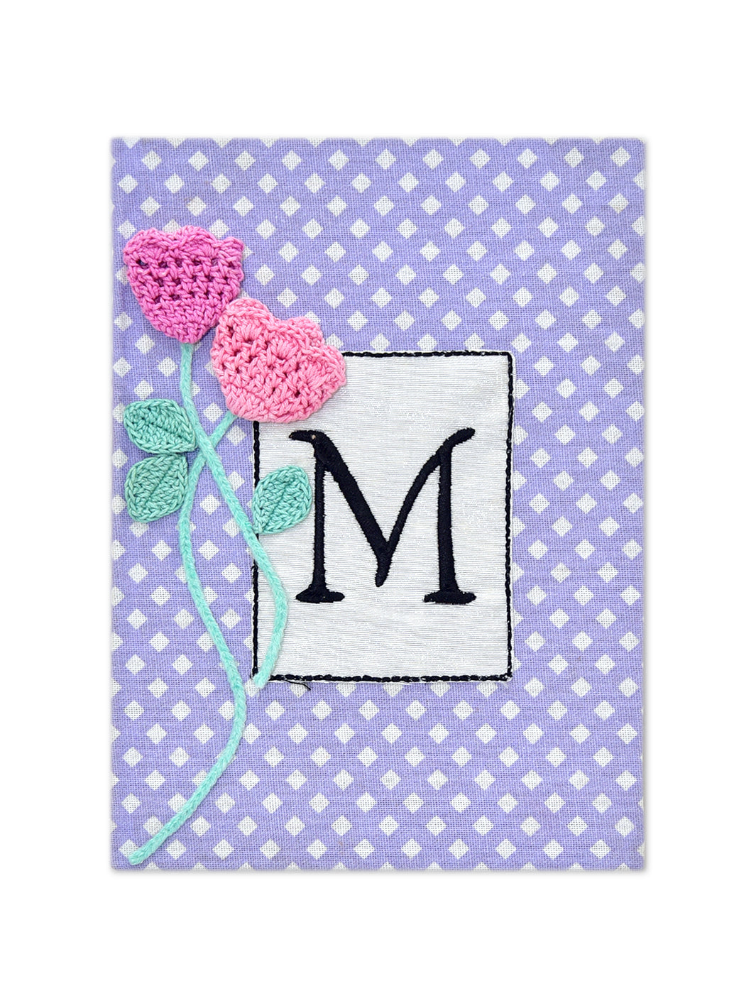 Handcrafted Crochet Embellished Diary- Lilac